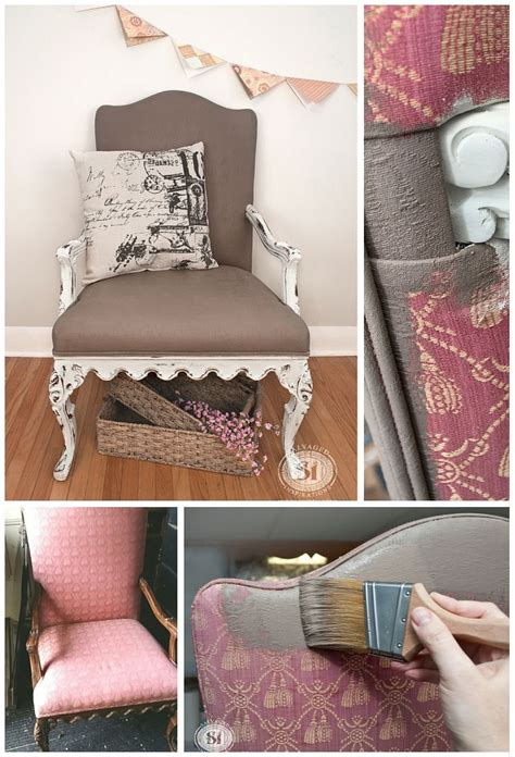 Painting Fabric with Chalk Style Paints: Granny Chair Makeover - Salvaged Inspirations ...