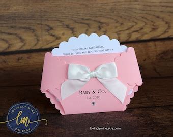 Customizable Baby & Co Diaper Shape Invitations Set of 10 | Etsy