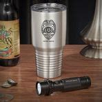 Police Badge Custom Tumbler and Flashlight Police Gifts