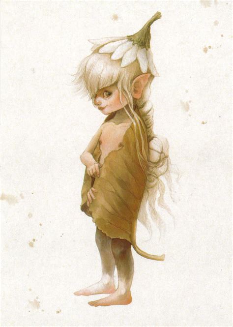 VERY RARE Elf Pixie with chamomile Fantasy Oxana Fomina Russian modern ...