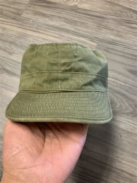 KOREAN WAR U.S. ARMY GREEN FIELD UTILITY CAP HAT 1957 Size 7 $20.00 - PicClick