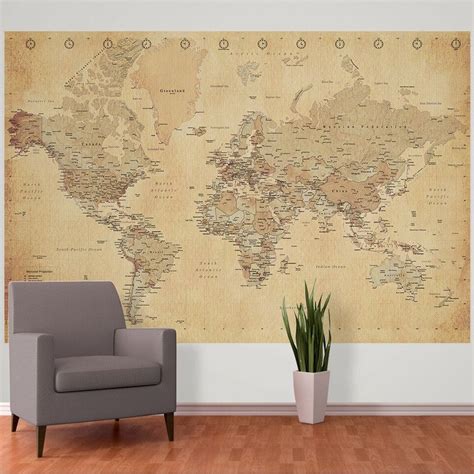 Old World Map Wall Mural