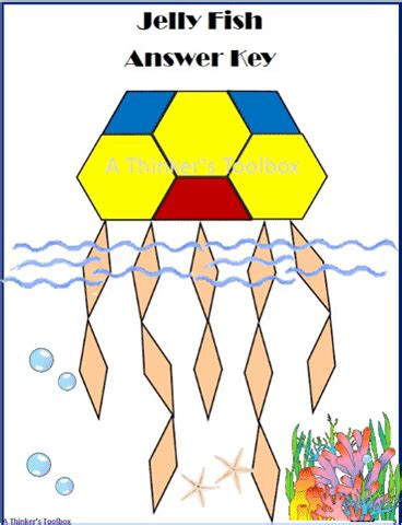 Pattern Block Ocean Animals #jellyfish | Pattern blocks, Ocean animals, Animal puzzle