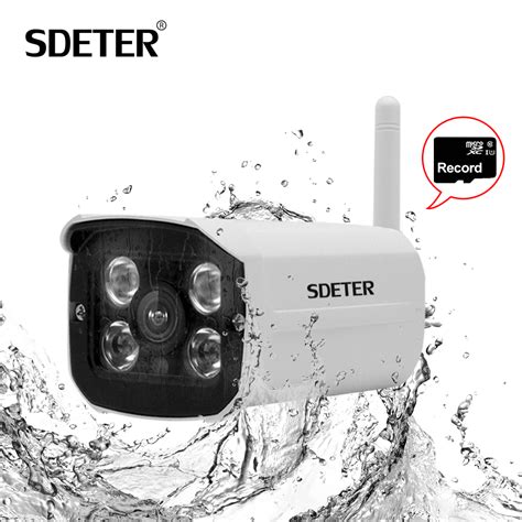 SDETER Wireless Waterproof IP Camera Wi-fi Outdoor Bullet Security Camera CCTV Night Vision ...