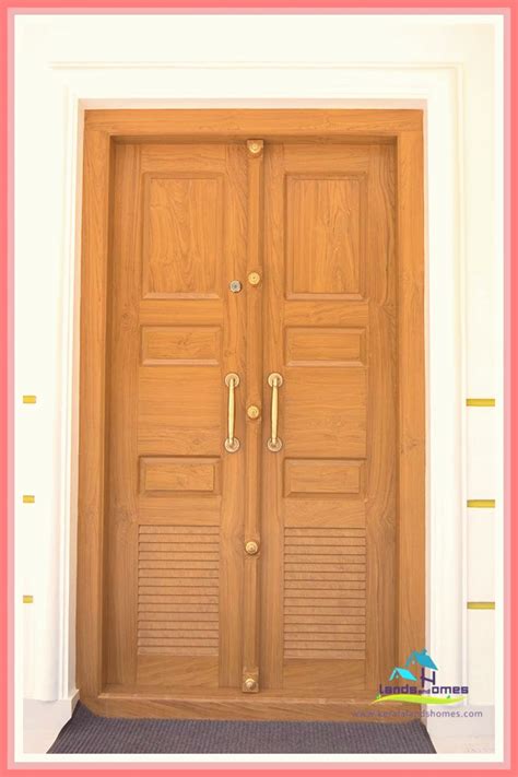 Double Door Kerala Wooden Main Door Designs Indian Style - Do wooden doors have these benefits?