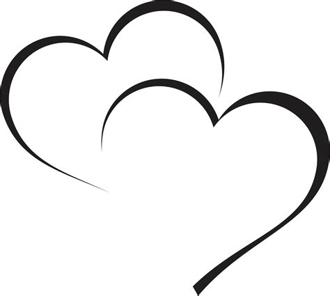Heart Clipart Clipart Out Line - Transparent Heart With Black Outline,png download, transparent ...