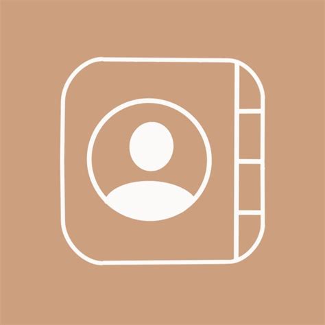 “Contacts” app icon (brown aesthetic) | App icon, Ios app icon design ...