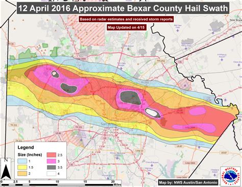 Hail Map Austin - San Marcos, Texas April 20, 2006 - Interactive ...