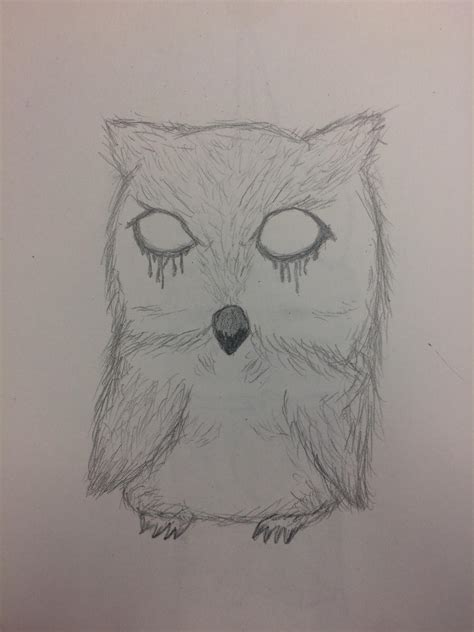 Creepy owl by paigesugarbutts on DeviantArt