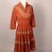 Vintage 50s Dress, Vintage Patio Dress, 50s Patio Dress, Terracotta Brown Patio Dress, 50s Dress ...