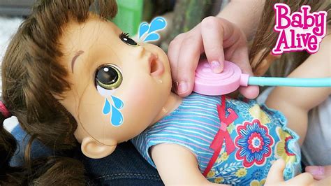 Baby Alive Sweet Tears Baby Cries Real Tears Doctor Checkup Doll - YouTube