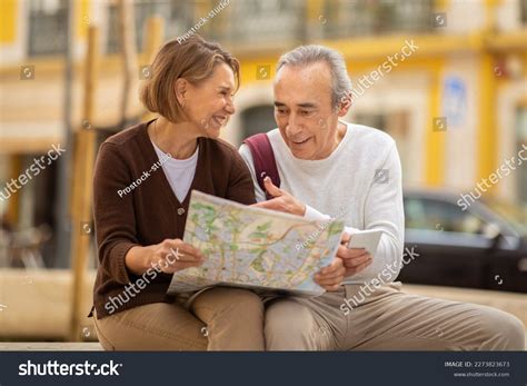 Vacation Happy Senior Couple Holding Travel Stock Photo 2273823673 ...