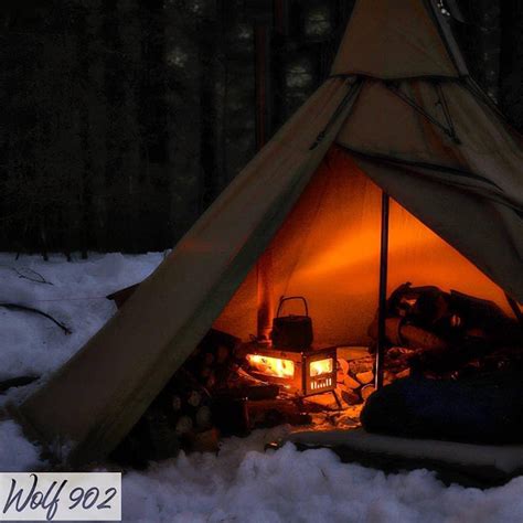Canvas Hot Tent for Solo Bushcraft, Buy Canvas Tent with Stove Jack for Camping 1-2 Person