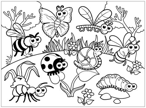 Coloring Pages For Kids Insects - Color pictures, email pictures, and more with these insect ...