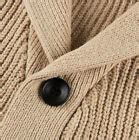 Mens Shawl Collar Cardigan Sweater Cable Knit Button Cotton Sweater ...
