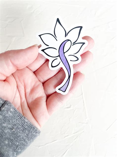 Cancer Ribbon Sticker Pancreatic Cancer | Etsy