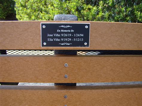 Engraved Plaques For Benches Outside