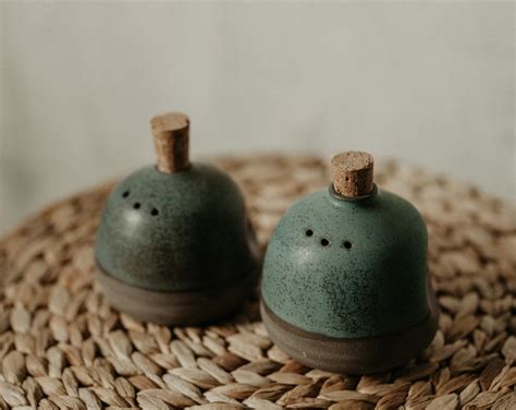 Ceramic Salt and Pepper Shakers Set. Pottery Salt and Pepper - Etsy