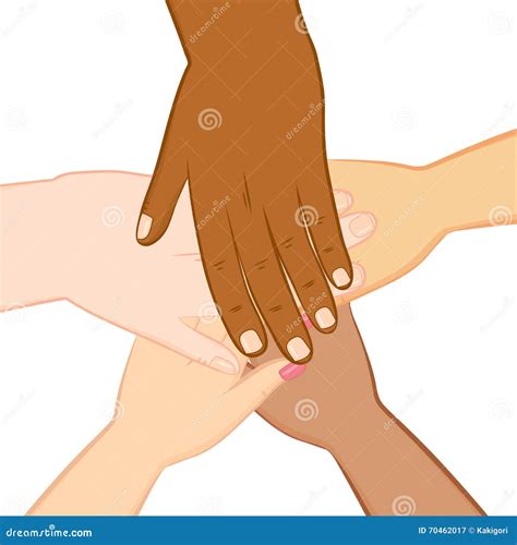 Diversity Hands Together stock vector. Illustration of multiethnic ...