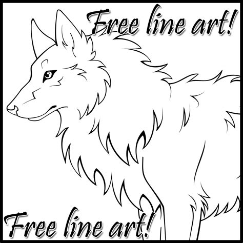 FREE LINEART - Wolf by WildSpiritWolf on DeviantArt