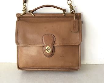 Vintage Coach WILLIS Bag Satchel British Tan Style 9927 Made in Turkey ...