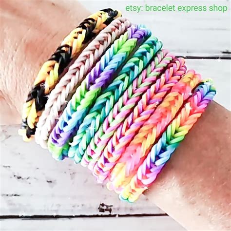 CUSTOM ORDER Rainbow Fishtail Bracelet Rainbow Braided Band - Etsy Ireland