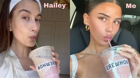 Eating like Hailey Bieber for 24 Hours - YouTube