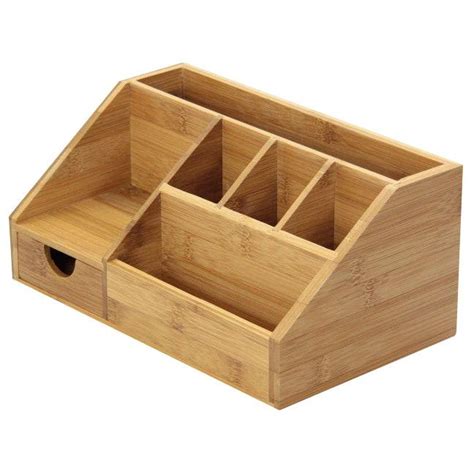 Wood Desk Organisers | Wooden desk organizer, Stationery organization ...