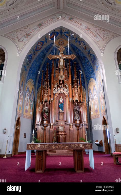 The interior of Saint Mary's Catholic Church in Columbus, Ohio, USA ...