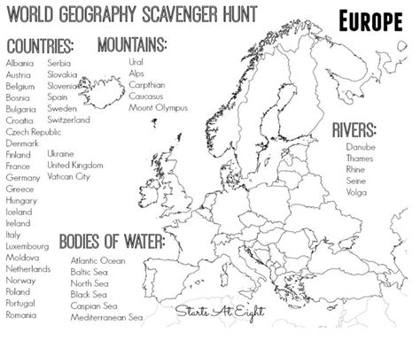 World Geography Worksheets