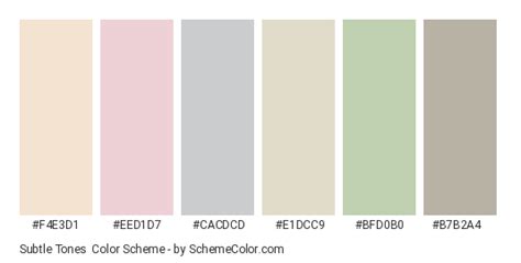 Subtle Tones Color Scheme » Gray » SchemeColor.com