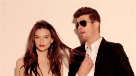 Grabbed by the bosom: Emily Ratajkowski accuses Robin Thicke ...