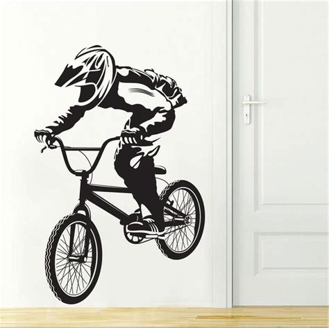 BMX Art mur autocollant Stickers vélo garçons chambre Decor | Etsy ...