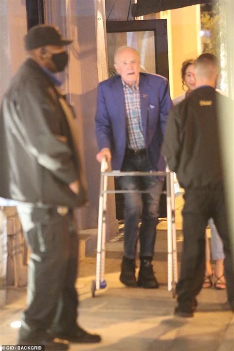 James Caan, 81, looks suave in blue suit jacket as he uses walker after grabbing dinner | Daily ...