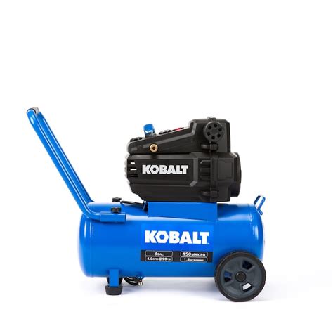 Kobalt 8-Gallon Portable 150 Electric Horizontal Air Compressor in the Air Compressors ...