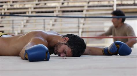 Knock Out Ko Latino Man Fighting In Boxing Stock Footage SBV-301757197 ...