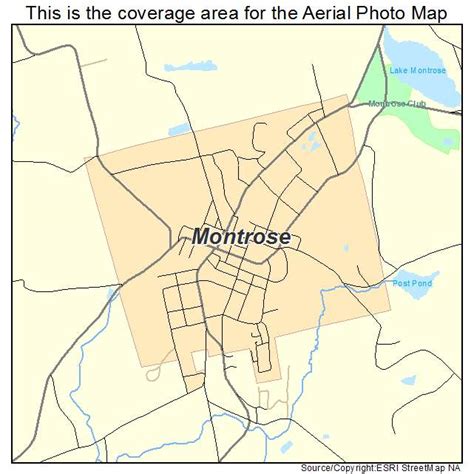 Aerial Photography Map of Montrose, PA Pennsylvania