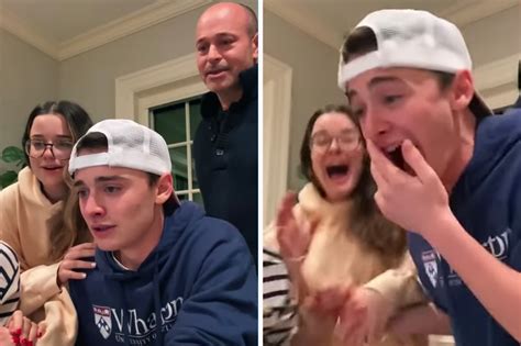 Noah Schnapp reacts to college acceptance with family