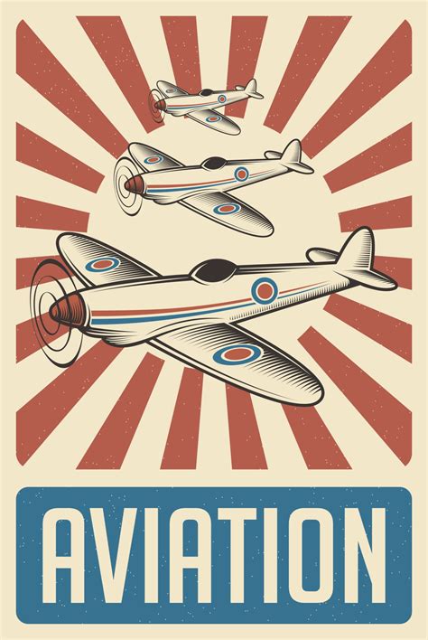 Retro Aviation Poster 3164913 Vector Art at Vecteezy