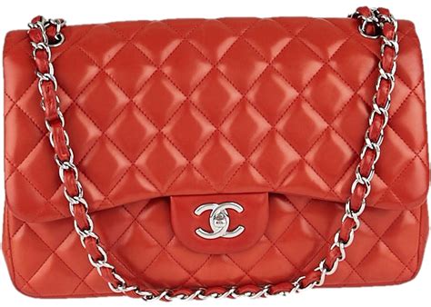 Chanel Classic Double Flap Quilted Jumbo Red