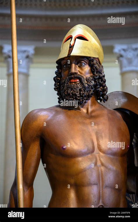 Berlin. Germany. Reconstruction of the ancient Greek bronze statues known as the Riace Warriors ...