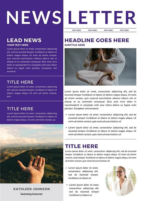 Free Newsletter Design Canva Template | Slidechef