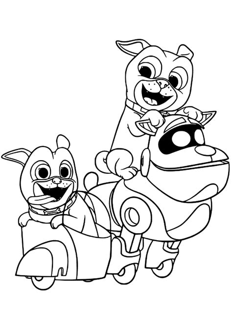 Kids-n-fun.com | Coloring page Puppy Dog Pals ARF with Puppies