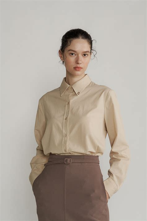 Soft ornamental shirt (beige) - 루시르주