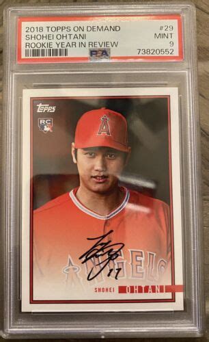SHOHEI OHTANI RC 2018 Topps On Demand Rookie Year In Review #29 Facsimile Auto | eBay