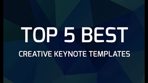 Top 5 Best Creative Keynote Templates - YouTube