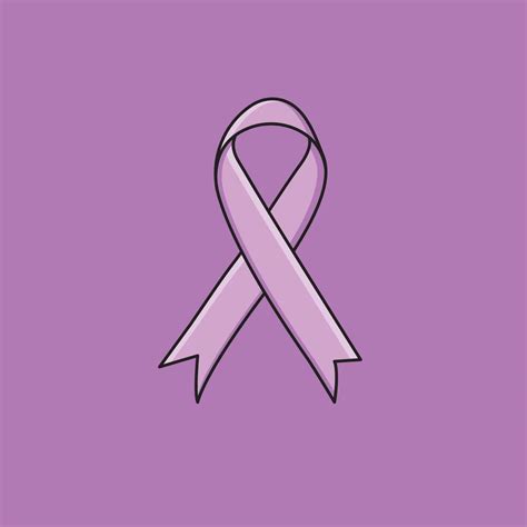 Lavender Satin Ribbon All Cancer Awareness World Cancer Day Lavender Background Vector ...