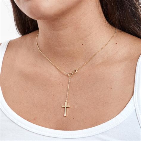 Baptism Cross Necklace - Christian Gift Necklace for Baptism/Christening, Infinity Cross – Dear Ava