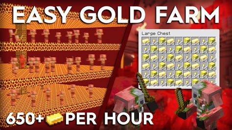 Minecraft Gold Farm for 1.20+ - Easy and Efficient Build Design - YouTube