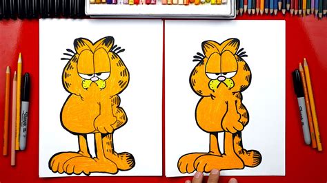 How To Draw Garfield - Art For Kids Hub - | Art for kids hub, Garfield art, Drawings